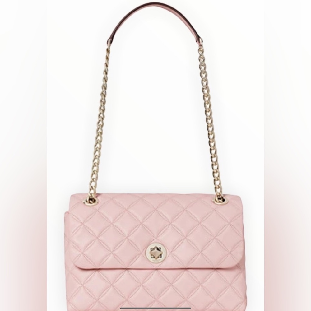 Kate Spade Natalia Quilted Leather Pink Shoulder Bag